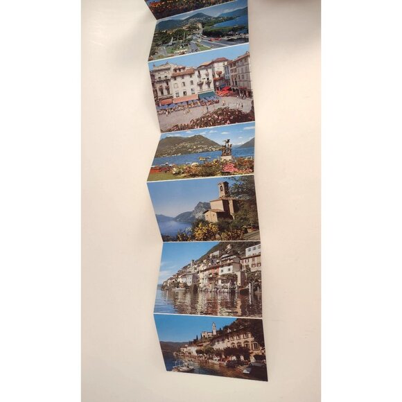 Vintage Switzerland Accordion Fold Postcard Lugano San Salvatore Scenic Mountain - Picture 4 of 7